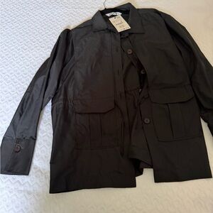 Black Utility Button Down